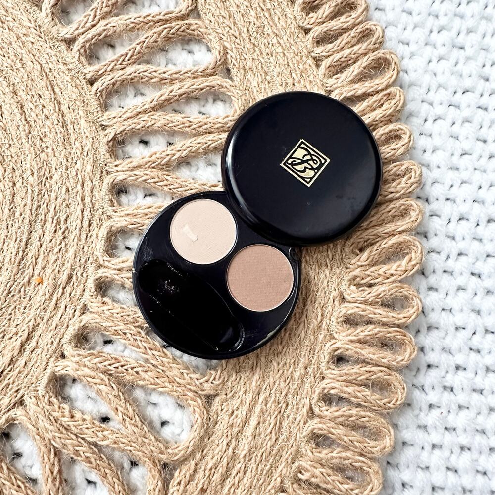 Estee Lauder Two One Eyeshadow Wet Dry Formula 23 Camel 11 Brown Sugar Compact
